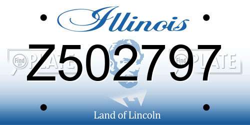 Z502797 Illinois License Plate