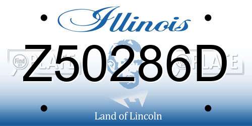 Z50286D Illinois License Plate