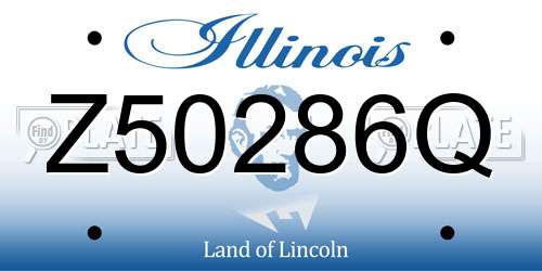 Z50286Q Illinois License Plate