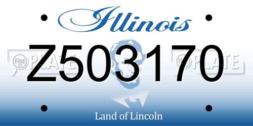 Z503170 Illinois License Plate