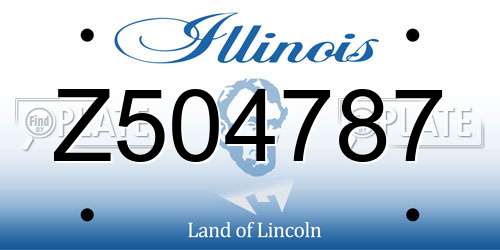 Z504787 Illinois License Plate