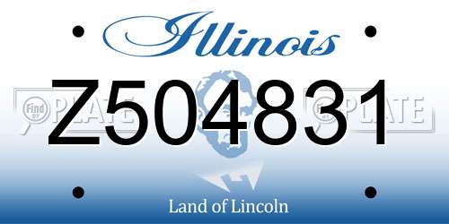 Z504831 Illinois License Plate