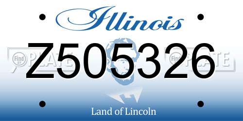 Z505326 Illinois License Plate