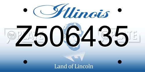 Z506435 Illinois License Plate