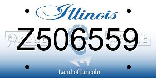 Z506559 Illinois License Plate