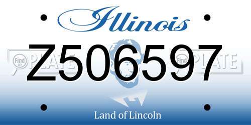 Z506597 Illinois License Plate