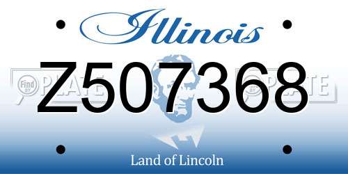 Z507368 Illinois License Plate