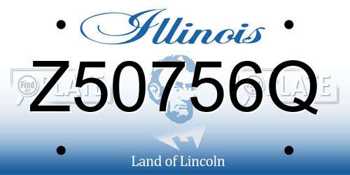 Z50756Q Illinois License Plate