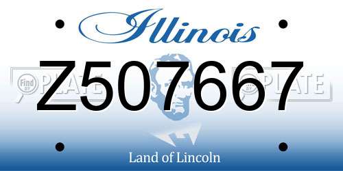 Z507667 Illinois License Plate