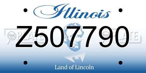 Z507790 Illinois License Plate