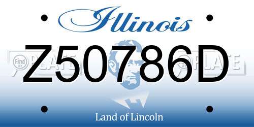 Z50786D Illinois License Plate