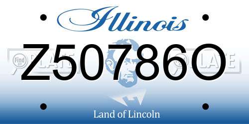 Z50786O Illinois License Plate