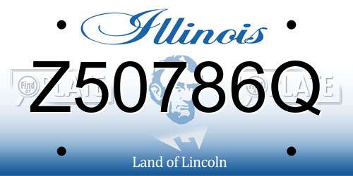 Z50786Q Illinois License Plate