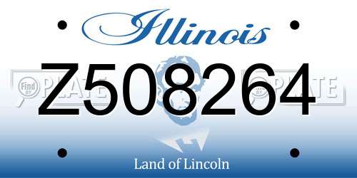 Z508264 Illinois License Plate