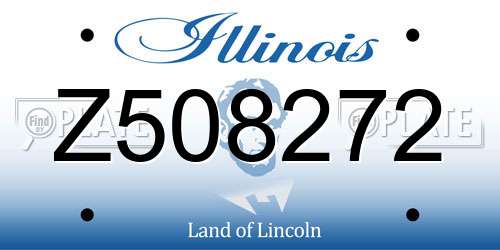 Z508272 Illinois License Plate