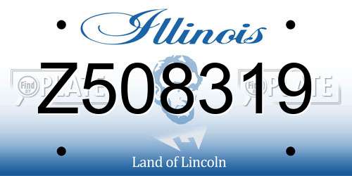 Z508319 Illinois License Plate
