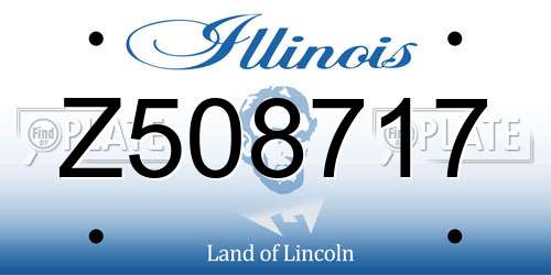 Z508717 Illinois License Plate