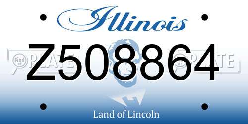 Z508864 Illinois License Plate