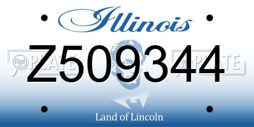 Z509344 Illinois License Plate