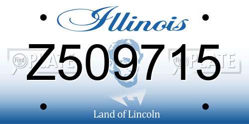 Z509715 Illinois License Plate
