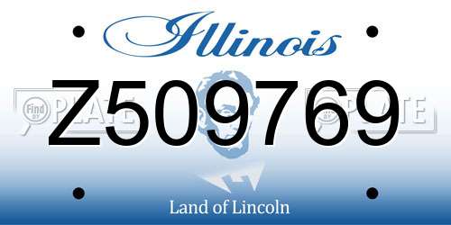 Z509769 Illinois License Plate
