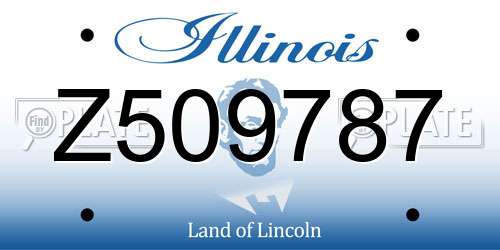 Z509787 Illinois License Plate
