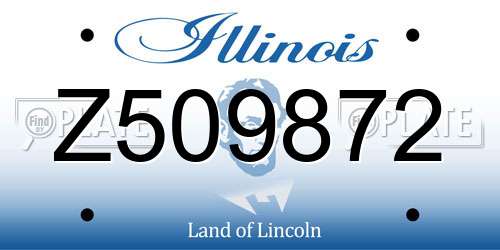 Z509872 Illinois License Plate