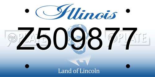 Z509877 Illinois License Plate