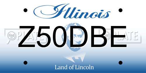 Z50DBE Illinois License Plate