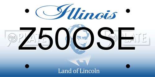 Z50OSE Illinois License Plate