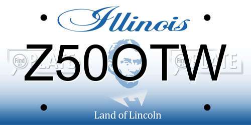 Z50OTW Illinois License Plate