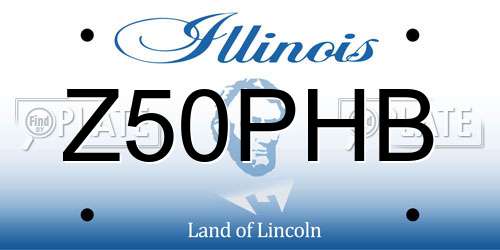 Z50PHB Illinois License Plate
