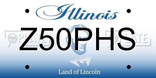 Z50PHS Illinois License Plate