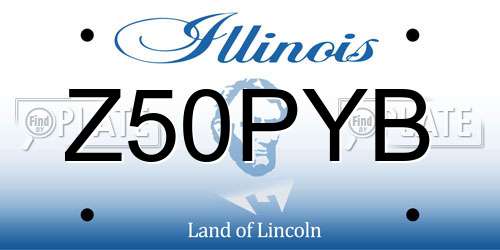 Z50PYB Illinois License Plate