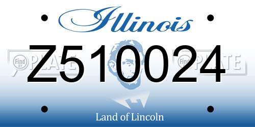 Z510024 Illinois License Plate
