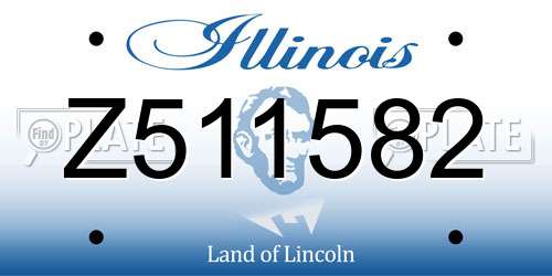 Z511582 Illinois License Plate