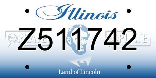 Z511742 Illinois License Plate