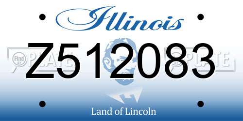 Z512083 Illinois License Plate