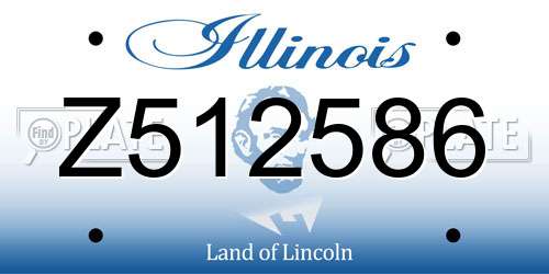 Z512586 Illinois License Plate