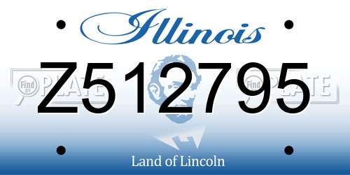 Z512795 Illinois License Plate