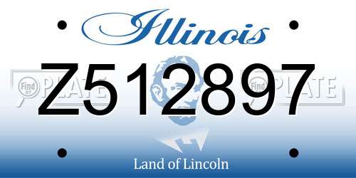 Z512897 Illinois License Plate
