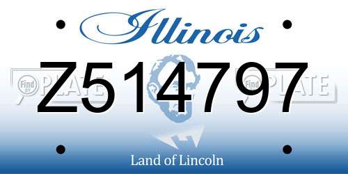 Z514797 Illinois License Plate