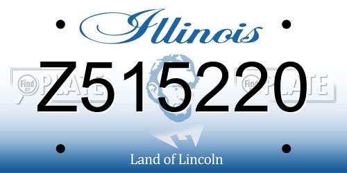 Z515220 Illinois License Plate