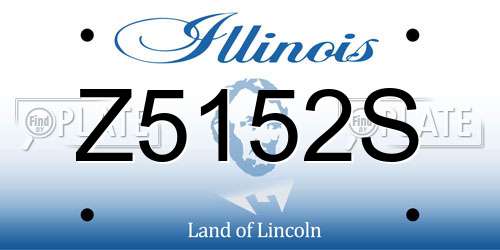 Z5152S Illinois License Plate