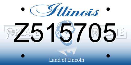 Z515705 Illinois License Plate