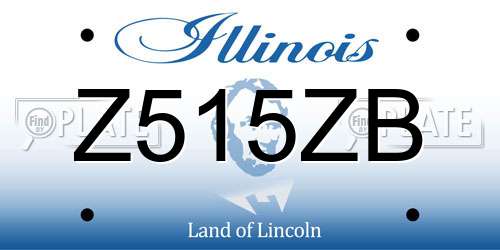 Z515ZB Illinois License Plate