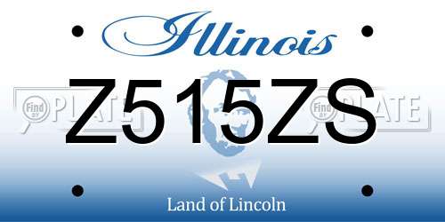 Z515ZS Illinois License Plate