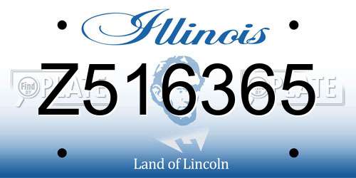 Z516365 Illinois License Plate