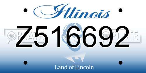 Z516692 Illinois License Plate