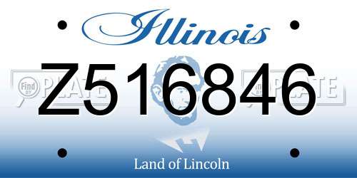Z516846 Illinois License Plate
